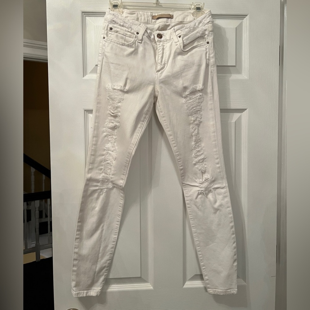 Joes white ripped jeans